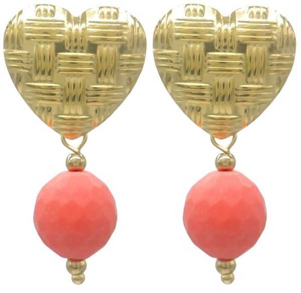 Steel Earrings 4cm Heart