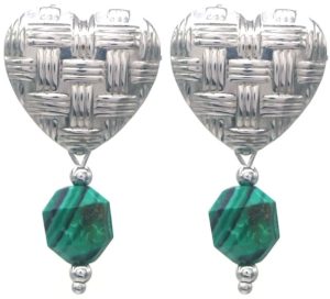 Steel Earrings 4cm Heart