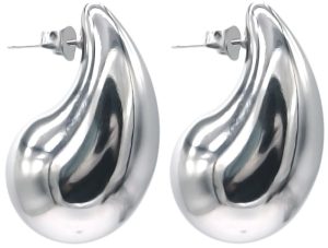 Steel Earrings Waterdrop 3cm