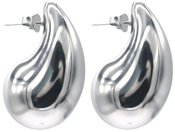 Steel Earrings Waterdrop 3cm