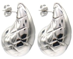 Steel Earrings Waterdrop 3cm