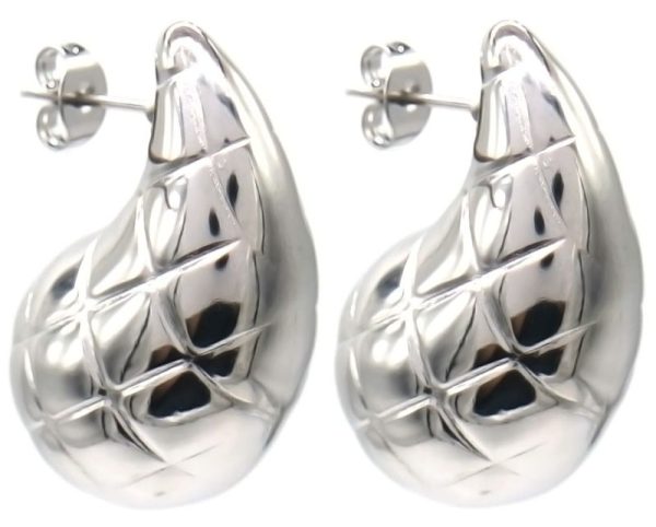 Steel Earrings Waterdrop 3cm