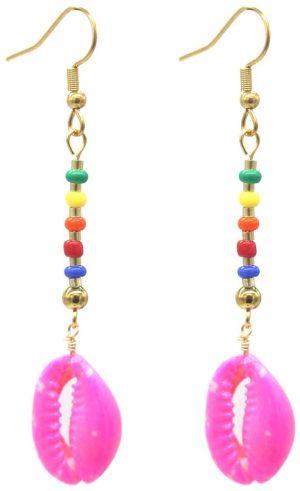 Steel Earrings Shell Pink