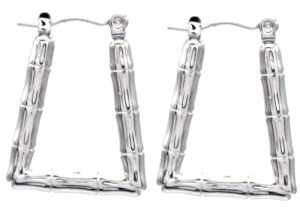 Steel Earrings 2.5cm Sliver Colour