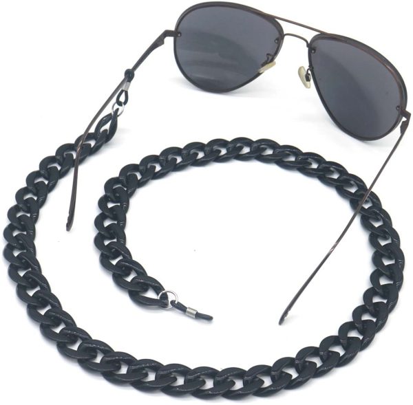 Sunglasses Chain Pearls Clover Green