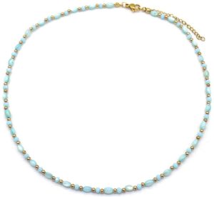 Steel Necklace Blue