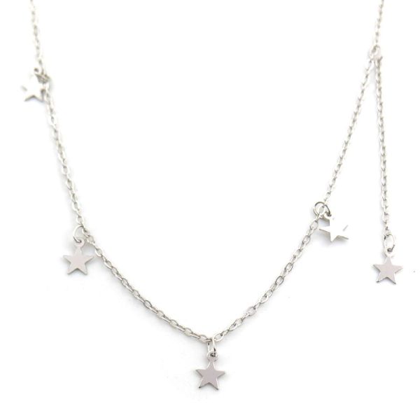 Silver Necklace Stars