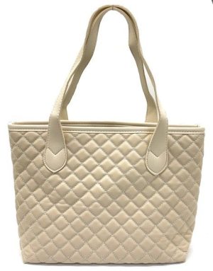 PU Back Checkered 38x27cm Beige