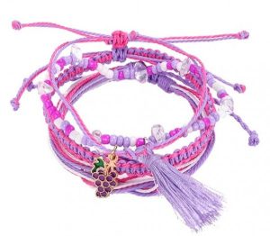 Bracelet Set Grapes 4pcs Purple