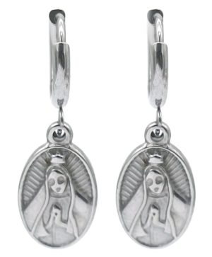 Steel Earrings Maria 1x2.5cm Silver