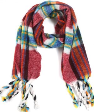 Scarf Tassels 180x50cm Checkered