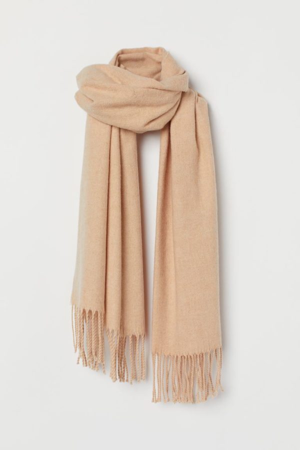 Scarf Checkered 180x60cm Beige